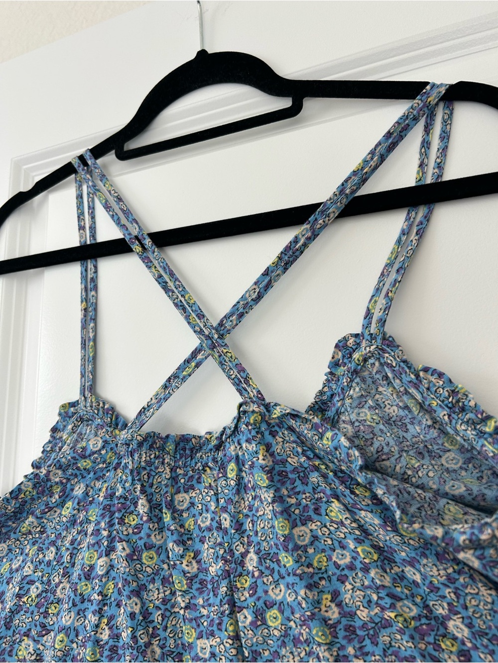 Universal Thread Blue Floral Tiered Sundress with Spaghetti Straps - Picture 3 of 3